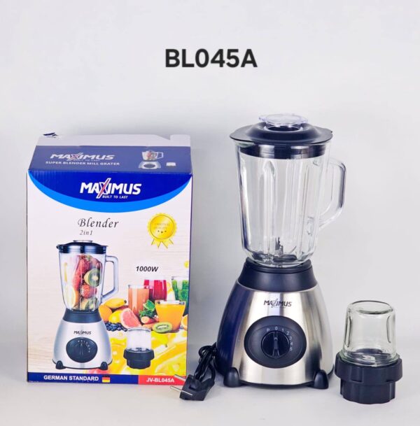 MAXIMUS HIGH PERFORMANCE 2-IN-1 STAINLESS STEEL ICE CRUSHER BLENDER