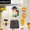 5000WATT SOKANY MULTIFUNCTIONAL DOUBLE CUP  BLENDER - (2.5L BIG JAR CUP)