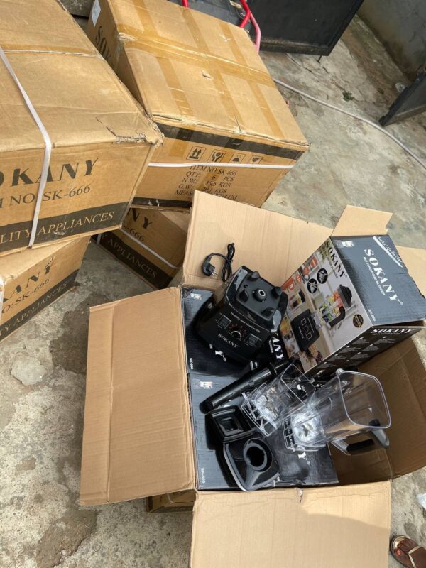 5000WATT SOKANY MULTIFUNCTIONAL DOUBLE CUP  BLENDER - (2.5L BIG JAR CUP)