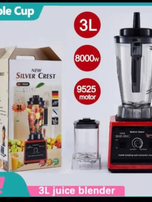 SILVER CREST __ 8000W MULTIFUNCTIONAL DOUBLE CUP  BLENDER & GRINDER  (3L BIG JAR CUP