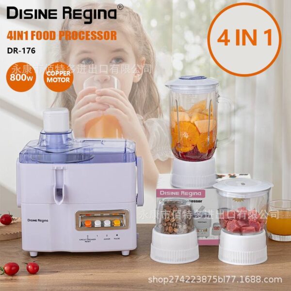 DISNIE REGINA (800W) 4in1 FOOD PROCESSOR  - JUICER, BLENDER, CHOPPER, GRINDER