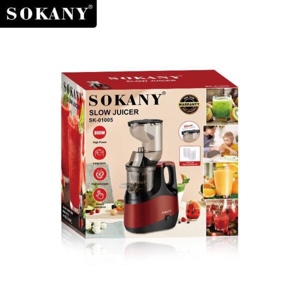 SOKANY ADVANCED TECH SLOW JUICER FOR HIGH NUTRIENT FRUITS & VEGETABLES (800W)