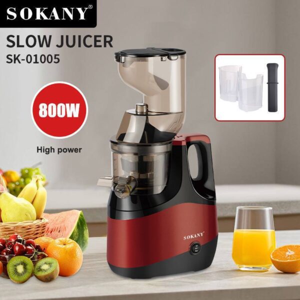 SOKANY ADVANCED TECH SLOW JUICER FOR HIGH NUTRIENT FRUITS & VEGETABLES (800W)