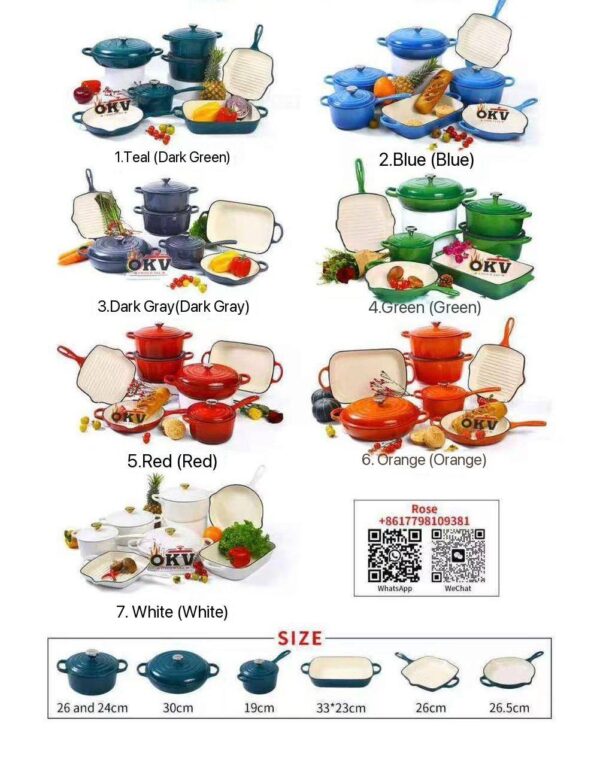IMG_20260224_072928_891 7PCS HIGH QUALITY DURABLE THICK HEAVY ENAMEL CAST IRON COOKWARE / POT SET (CHEF STANDARD