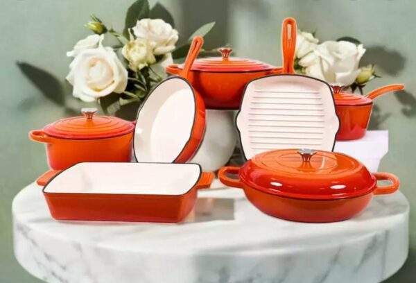 IMG_20260224_072929_125 7PCS HIGH QUALITY DURABLE THICK HEAVY ENAMEL CAST IRON COOKWARE / POT SET (CHEF STANDARD