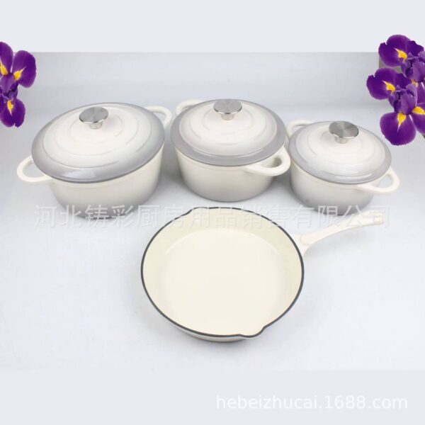 4PCS/SET HIGH QUALITY ENAMEL DIE-CAST COOKWARE/POT SET