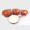 4PCS/SET HIGH QUALITY ENAMEL DIE-CAST COOKWARE/POT SET