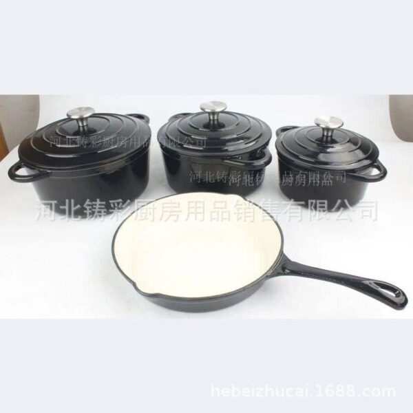4PCS/SET HIGH QUALITY ENAMEL DIE-CAST COOKWARE/POT SET
