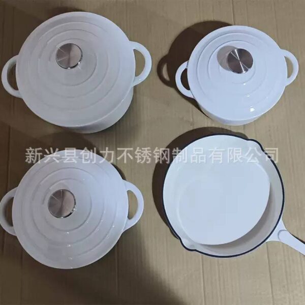 4PCS/SET HIGH QUALITY ENAMEL DIE-CAST COOKWARE/POT SET