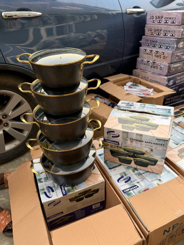 10PCS SMP QUALITY NON STICK COOKWARE / POT SET