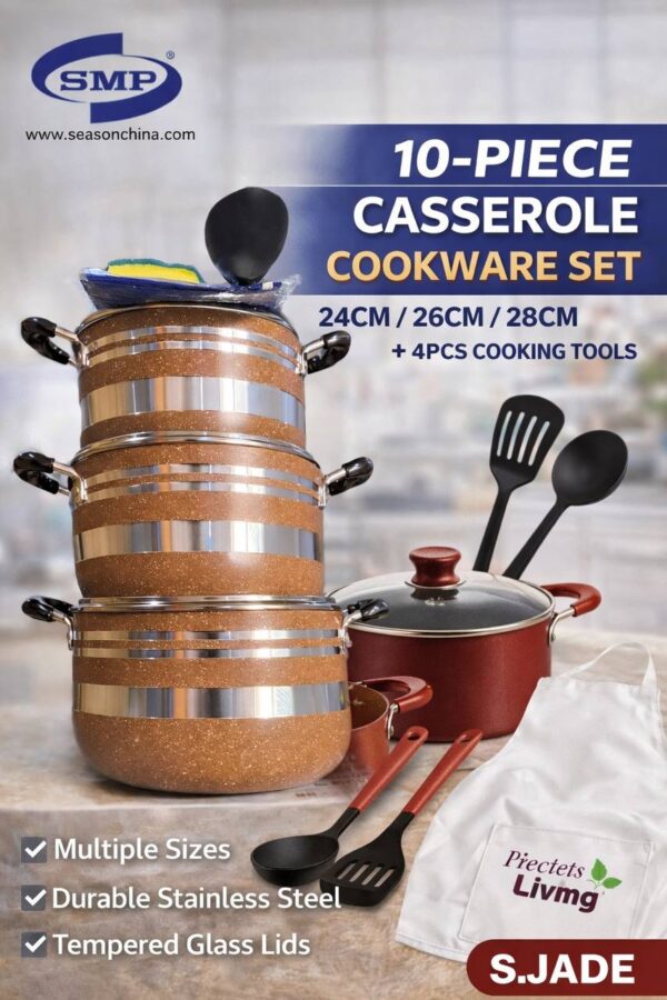 10PCS QUALITY NON-STICK COOKWARE / POT SET