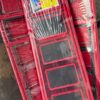 ADJUSTABLE THICKENED CARBON STEEL ZIGZAG FOLDABLE LADDER