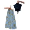 Two Piece set Short sleeve floral pants  for older girls