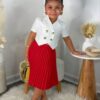 Two Piece set Girls fashion suit collar