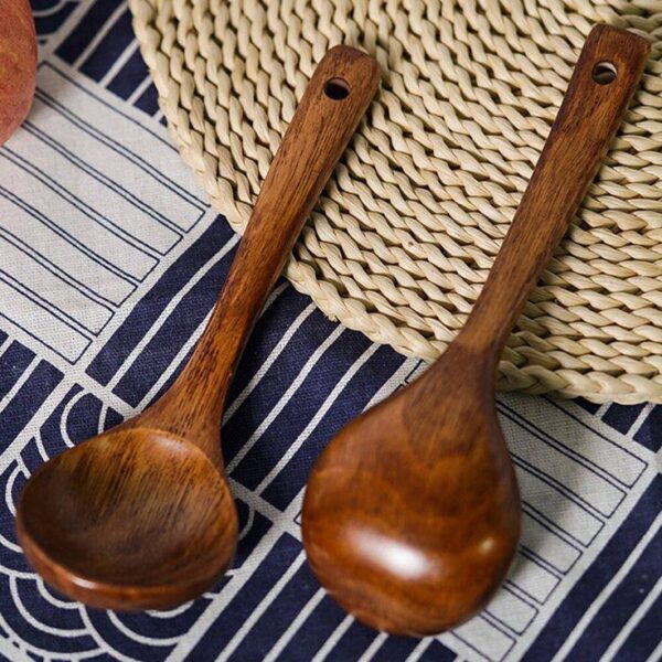 THICKENED WOODEN COOKING SPOON (For Stirring Soup, Stew, Rice etc - FOR THAT NATURAL TOUCH & TASTE)