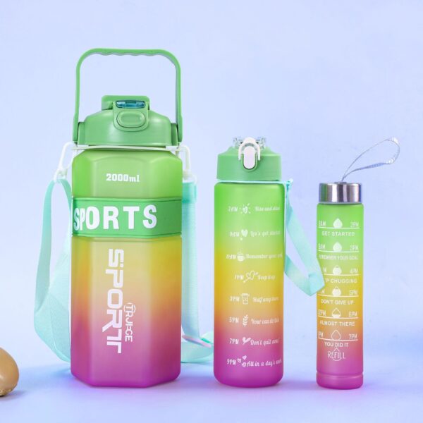 3-PIECE GRADIENT SPORTS WATER BOTTLE SET