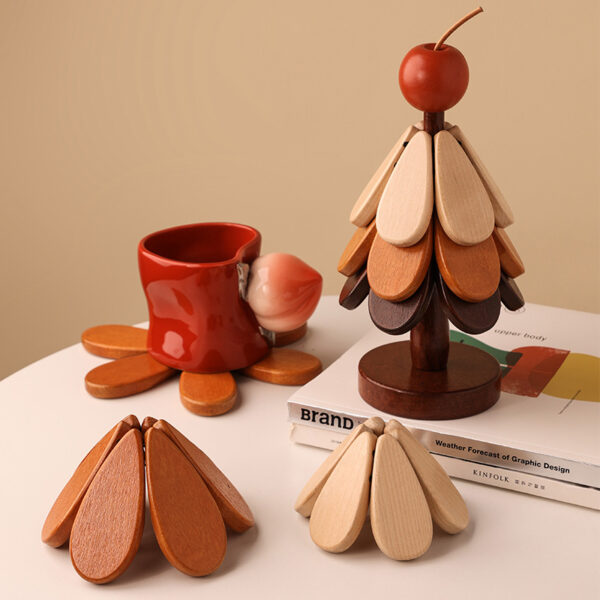 CHRISTMAS WOODEN TREE HEAT INSULATION MATS AND DECOR 🌟