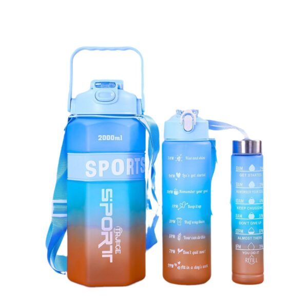 3-PIECE GRADIENT SPORTS WATER BOTTLE SET