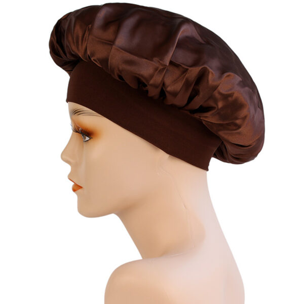 LUXURY SATIN WIDE-BRIM CAP
