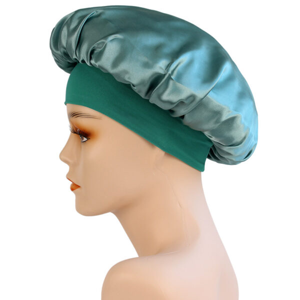 LUXURY SATIN WIDE-BRIM CAP