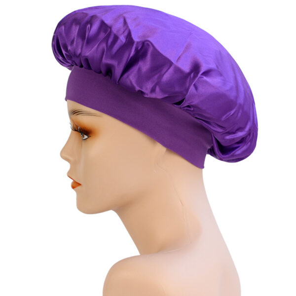 LUXURY SATIN WIDE-BRIM CAP