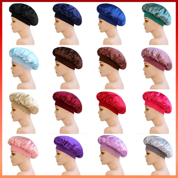 LUXURY SATIN WIDE-BRIM CAP