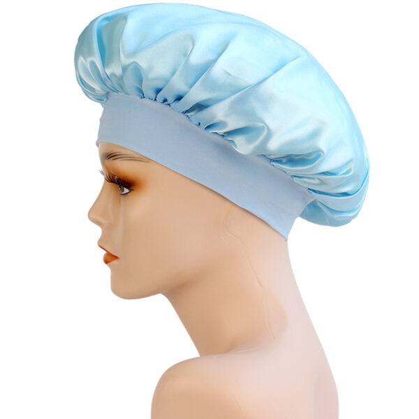 LUXURY SATIN WIDE-BRIM CAP