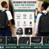 OULIYA HIGH-QUALITY WATERPROOF OXFORD LARGE-CAPACITY LAPTOP, TRAVEL, SCHOOL BAG/BACKPACK WITH USB CHARGING PORT