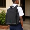 OULIYA HIGH-QUALITY WATERPROOF OXFORD LARGE-CAPACITY LAPTOP, TRAVEL, SCHOOL BAG/BACKPACK WITH USB CHARGING PORT