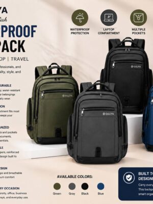 OULIYA HIGH-QUALITY WATERPROOF OXFORD LARGE-CAPACITY LAPTOP, TRAVEL, SCHOOL BAG/BACKPACK WITH USB CHARGING PORT